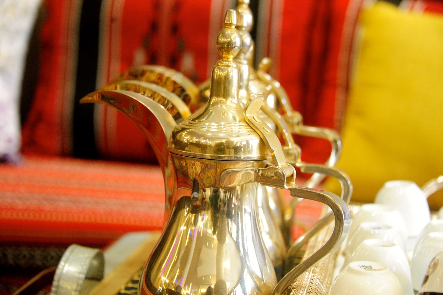 Dallah, a brass coffee pot