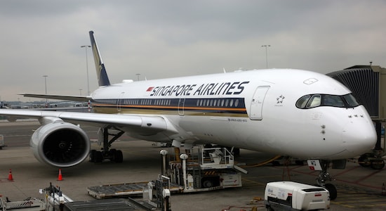 Singapore Airlines Airbus A350-900 airplane at Amsterdam Airport Schiphol in Amsterdam, Netherlands. (Photo by Creative Touch Imaging Ltd./NurPhoto via Getty Images)