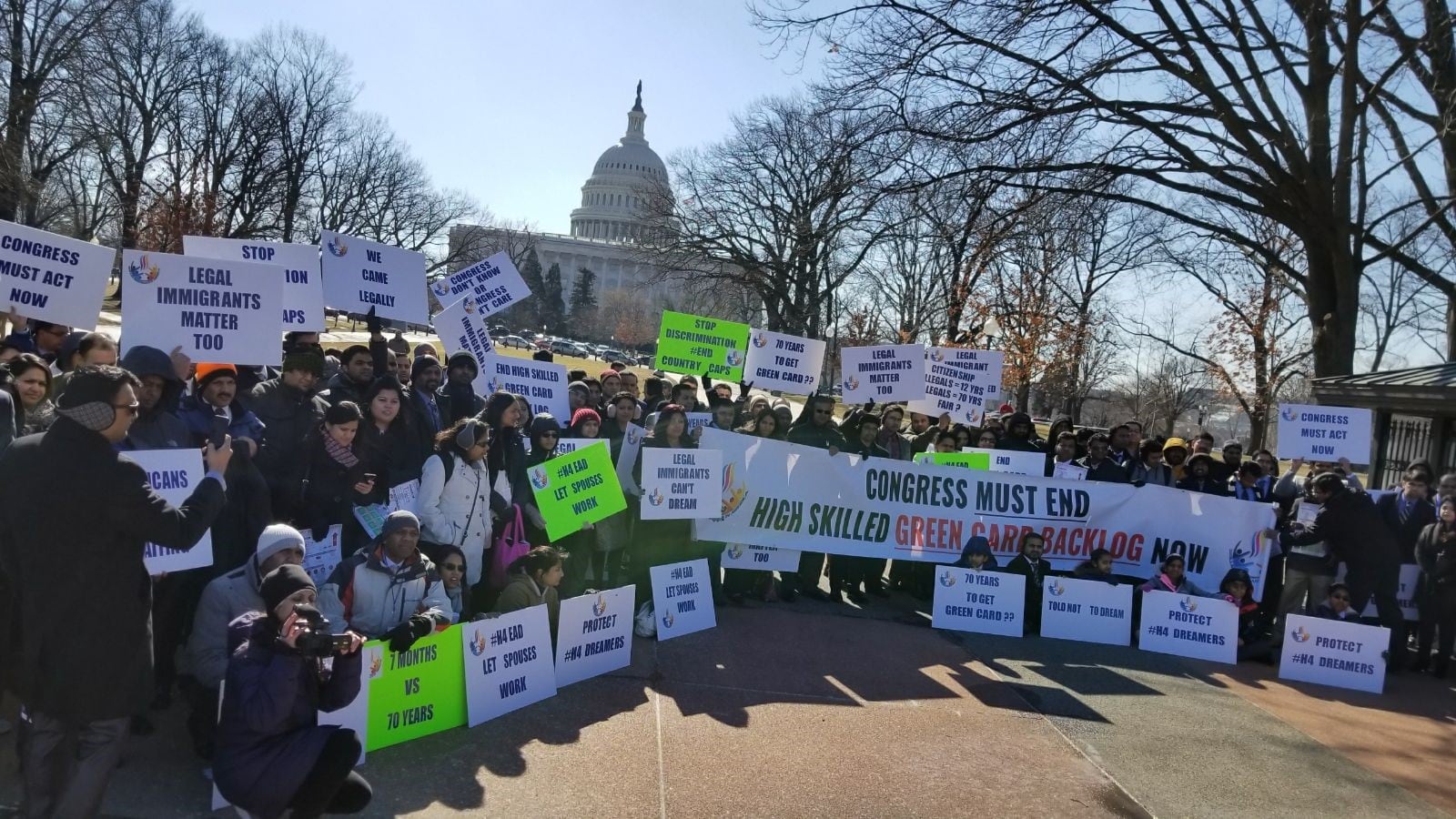 H4 visa holders protest in Washington DC