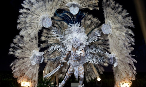 Elaborate costumes displayed at the Miss Universe National Costume Show