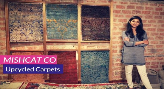 Weaving sari waste in to handmade carpets Weaving sari waste in to handmade carpets