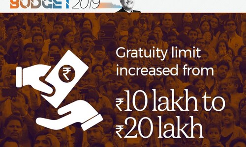 Gratuity increased from Rs 10 lakh to Rs 20 lakh