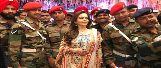 Mukesh and Nita Ambani hold musical fountain show for armed forces and police