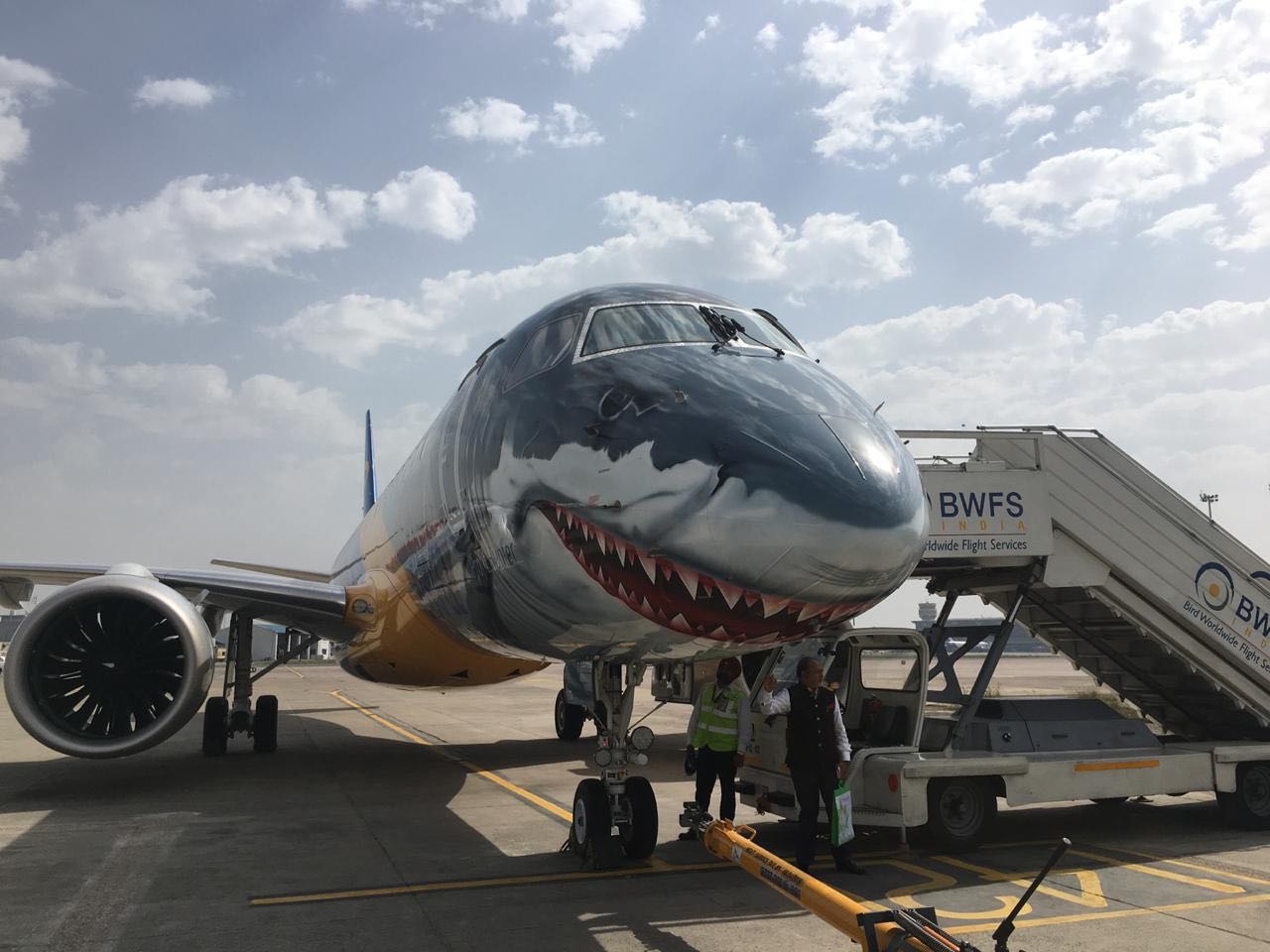 Embraer unveils shark-faced E190-E2 commercial jet in India - cnbctv18.com