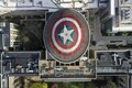 Cover-up: MIT students deck out dome with Captain America shield