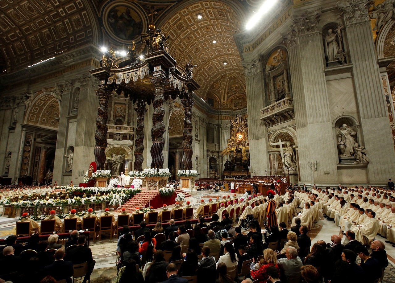 Pope leads Catholics into Easter with vigil Mass
