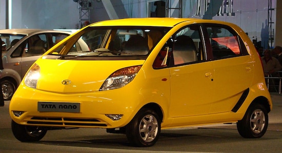 Tata Nano, a compact city car manufactured and marketed by Tata Motors. Tata Nano, a compact city car manufactured and marketed by Tata Motors.
