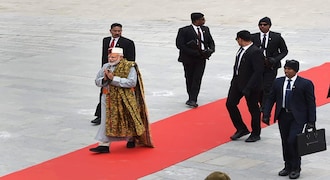 Kedarnath: Prime Minister Narendra Modi arrives at Kedarnath, for this two day pilgrimage to Himalayan shrines, in Rudraprayag district, Saturday, May 18, 2019. PM Modi will visit Badrinath on Sunday. (PTI Photo)(PTI5_18_2019_000050B)