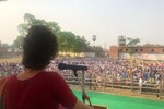 Scenes from a Priyanka Gandhi rally in Salempur Lok Sabha constituency: Delay and wreckage by harsh weather and the long wait after
