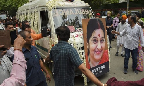 In pictures: India bids farewell to Sushma Swaraj