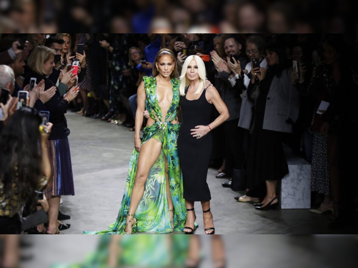 Milan Fashion Week: Jennifer Lopez struts updated jungle dress at Versace