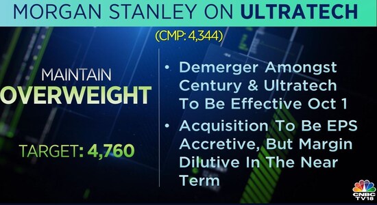 Morgan Stanley on UltraTech Cements: Morgan Stanley on UltraTech Cements: