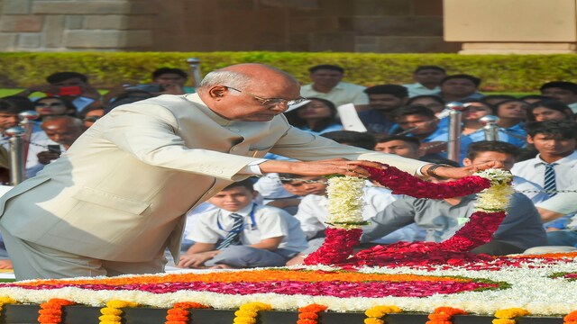 Leaders pay homage to Mahatma Gandhi on his 150th birth anniversary ...