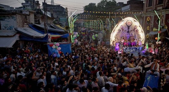 In pictures: Dussehra festival procession in Prayagraj