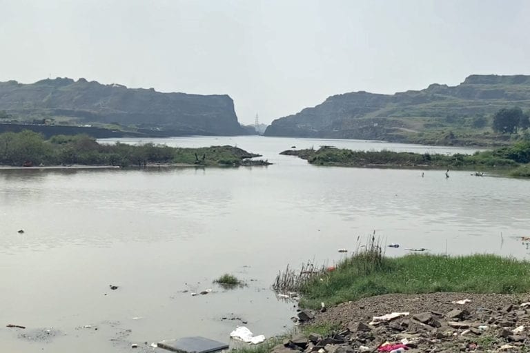 Majority of the area where the Navi Mumbai project is coming up lies in low-lying areas and has several water-bodies and hills. Photo by Nikhil Dixit.