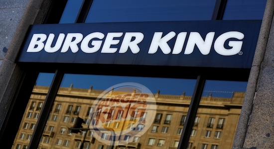 Burger King logo is seen in a restaurant in Warsaw