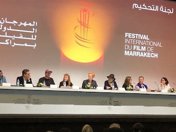 Oscar-winning Scottish actor Tilda Swinton (centre) heads the jury of the Marrakech festival's prestigious competition section