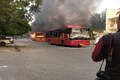 In pictures: Anti-CAB violence erupts in Delhi, 4 buses burnt, 2 injured