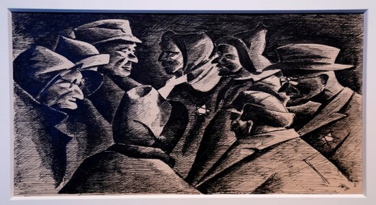 A work of art by Peter Loewenstein is pictured at the preview of "Rendering Witness" exhibition at the Museum of Jewish Heritage in the Manhattan borough of New York City, New York, U.S., January 15, 2020. REUTERS/Carlo Allegri A work of art by Peter Loewenstein is pictured at the preview of "Rendering Witness" exhibition at the Museum of Jewish Heritage in the Manhattan borough of New York City, New York, U.S., January 15, 2020. REUTERS/Carlo Allegri
