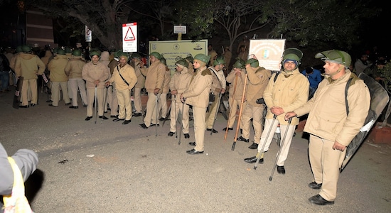 JNU campus vandalized JNU campus vandalized
