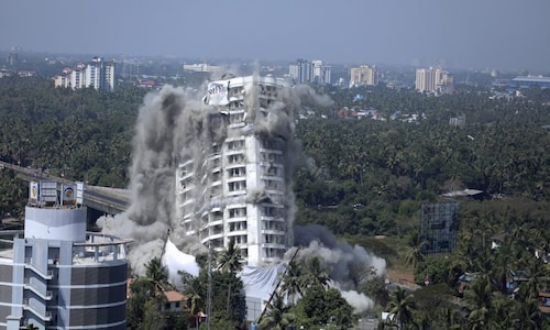 In Pictures: Demolition of Kochi high-rise apartment buildings for violating eco-norms