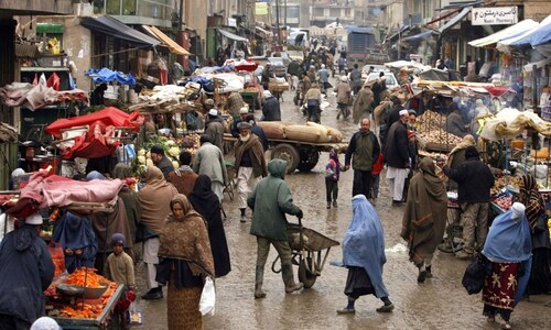 An Indian woman walks alone through war-torn Kabul 