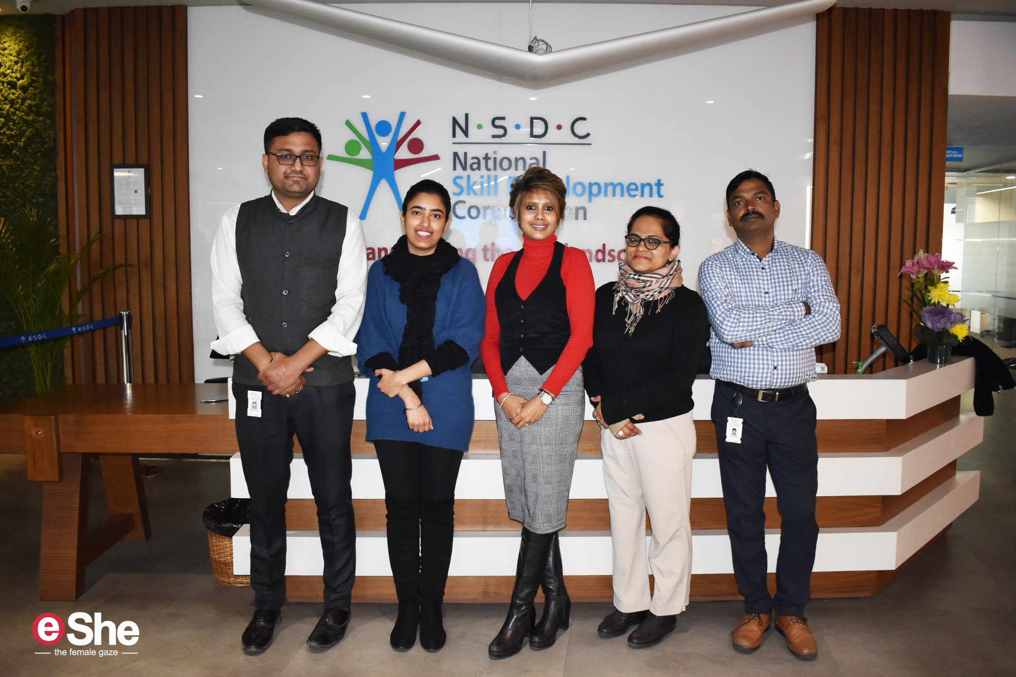 NSDC's Skill Saathi team (L-R): Chetan Agarwal, Tanya Kapoor, Archana Singh, Shalini Kapur and Utpal Kumar.