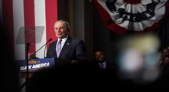 FILE PHOTO: Democratic presidential candidate Michael Bloomberg attends a campaign event at Buffalo Soldiers national museum in Houston, Texas, U.S. February 13, 2020. REUTERS/Go Nakamura/File Photo