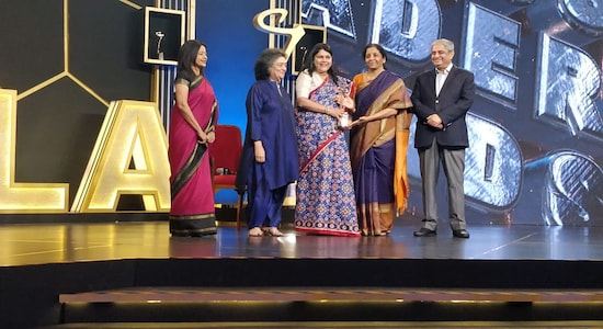 Falguni Nayyar, founder and chief executive officer of Nykaa.com won the CNBC-TV18 IBLA 2020 'Special Jury Recommendation - The Disruptors' award.