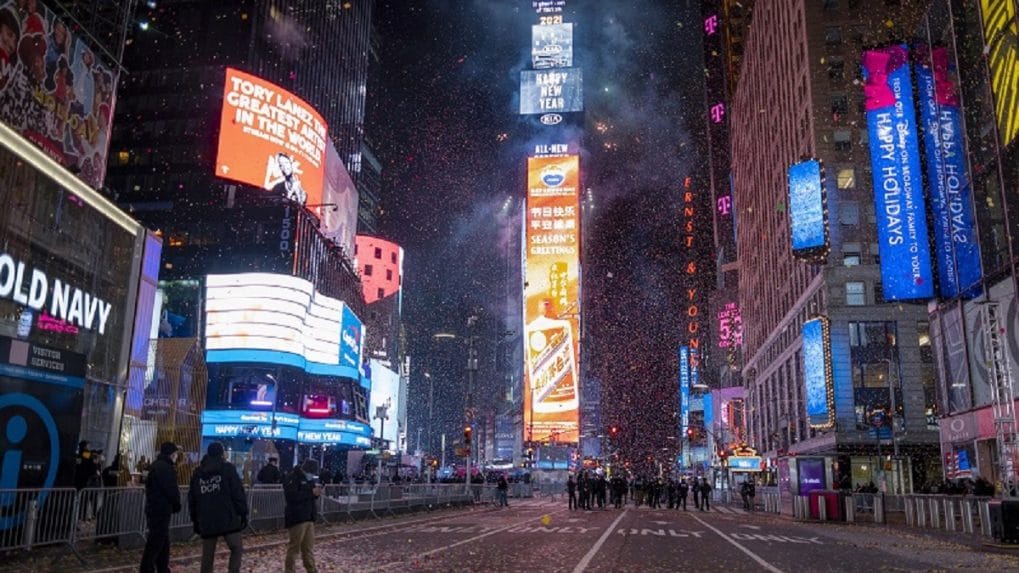 In pictures: Then-and-now images show New Year's Eve contrast