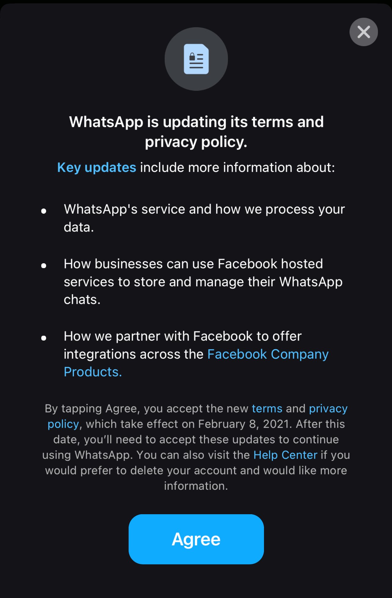 Accept or Delete your account WhatsApp’s new policy update explained
