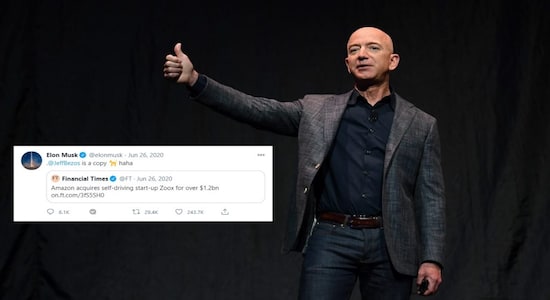 …or Jeff Bezos: Musk has twice dubbed Jeff Bezos, who he overtook as the world’s richest man a “copy cat” after Bezos’ Blue Origin company announced its space plans and after Amazon acquired a self-driving tech startup. In 2016, Musk was asked about his competition with businessmen such as Jeff Bezos. He joked: “Jeff, who?” …or Jeff Bezos: Musk has twice dubbed Jeff Bezos, who he overtook as the world’s richest man a “copy cat” after Bezos’ Blue Origin company announced its space plans and after Amazon acquired a self-driving tech startup. In 2016, Musk was asked about his competition with businessmen such as Jeff Bezos. He joked: “Jeff, who?”