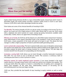 ELSS - More than tax saving
