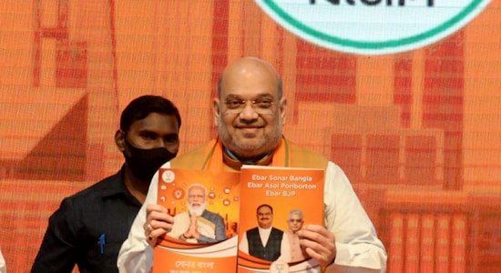Amit Shah releases BJP's manifesto for West Bengal polls