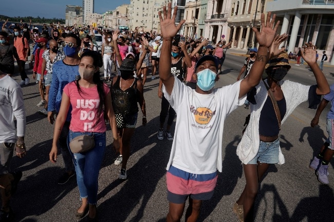 Cuba Sees Biggest Protests For Decades As Pandemic Adds To Woes