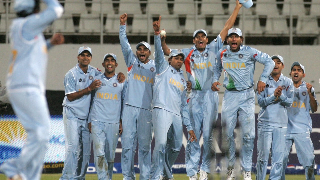 Rohit Sharma's celebrates with his teammates(Imaged: Reuters)