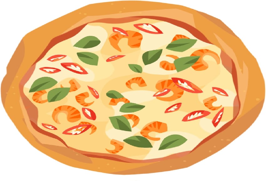 google doodles - How do you divide the Muzzarella pizza into 7