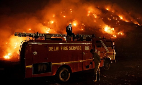 Delhi's Mundka fire: Charred human remains found during search operation, two arrested