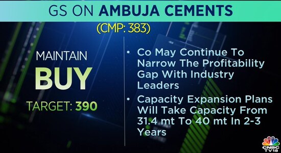 Goldman Sachs on Ambuja Cements, Ambuja Cements, share price, stock market india, brokerage calls 