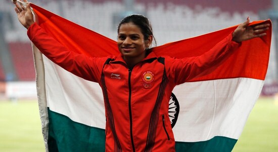 Duttee Chand | Duttee Chand is an Indian sprinter and holds the national record for in the women's 100 metres event. Chand scripted history in 2019 when she clamied the gold medal at the World Universiade in Naples thus becoming the first Indian to clinch gold in a 100m event at a global meet. Before her historical feet she has claimed two silver medals at the 2018 Jakarta Asian Games. Chand has won four bronze medals at the Asian Championships. At the 2016 Doha Asian Indoor Athletics Championships she won gold medal in the 60m event. In the same year she clinched silver and bronze in the 100m and the 200m even resepctively at the South Asian Games. In 2014 she won two golds at the Asian Junior Athletics Championships. She represented India at the 2020 Tokyo Olympics. (Image: Reuters) Duttee Chand | Duttee Chand is an Indian sprinter and holds the national record for in the women's 100 metres event. Chand scripted history in 2019 when she clamied the gold medal at the World Universiade in Naples thus becoming the first Indian to clinch gold in a 100m event at a global meet. Before her historical feet she has claimed two silver medals at the 2018 Jakarta Asian Games. Chand has won four bronze medals at the Asian Championships. At the 2016 Doha Asian Indoor Athletics Championships she won gold medal in the 60m event. In the same year she clinched silver and bronze in the 100m and the 200m even resepctively at the South Asian Games. In 2014 she won two golds at the Asian Junior Athletics Championships. She represented India at the 2020 Tokyo Olympics. (Image: Reuters)