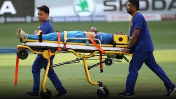  Pandya was being stretchered off the field againsgt Pakistan (Image: Associated Press)