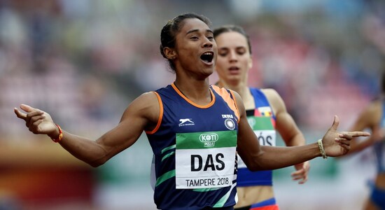 Hima Das | Nicknamed Dhing Express, Hima Das is an Indian sprinter. She specilazies in 100 m, 200 m and 400 m. She burst to fame when she irst Indian athlete to win a gold medal in a track event at the IAAF World U20 Championships. Since then she has went on to win two golds and one silver at the 2018 Jakarta Asian Games. She holds the current Indian national record in 400 meters with a timing of 50.79s. (Image: Reuters) Hima Das | Nicknamed Dhing Express, Hima Das is an Indian sprinter. She specilazies in 100 m, 200 m and 400 m. She burst to fame when she irst Indian athlete to win a gold medal in a track event at the IAAF World U20 Championships. Since then she has went on to win two golds and one silver at the 2018 Jakarta Asian Games. She holds the current Indian national record in 400 meters with a timing of 50.79s. (Image: Reuters)