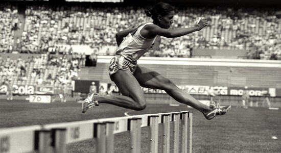 PT Usha | Known as the Queen of Indian track and field, PT Usha is a former Indian track and field athelete. Usha is best remebered for her dominant show at the 1985 Jakarta Asian Championshs where she claimed six medals (five golds and one bronze). Usha won gold medals 100m, 200m, 400m, 400m hurdles and 4x400m relay. The third place finish in 4x100m relay secured the bronze medal for the sprint sensation. A year later at the 1986 Seoul Asian Games Usha was againt at her peak as she won gold medals in 200m, 400m, 400m hurdles and 4x400m relay. She finished second in 100m and won the silver medal. At the 1987 Asian Championships in Singapore, Usha claimed three golds and one silver. At home during the 1989 Asian Championships, Ushan won four golds and two silvers. Usha's best moment at international stage came at the 1984 Los Angeles Olympics when she came fourth in the 400m hurldes clocking 55.42 seconds, falling behind the eventual bronze medalist by 1/100th of a second. (Image: Reuters) PT Usha | Known as the Queen of Indian track and field, PT Usha is a former Indian track and field athelete. Usha is best remebered for her dominant show at the 1985 Jakarta Asian Championshs where she claimed six medals (five golds and one bronze). Usha won gold medals 100m, 200m, 400m, 400m hurdles and 4x400m relay. The third place finish in 4x100m relay secured the bronze medal for the sprint sensation. A year later at the 1986 Seoul Asian Games Usha was againt at her peak as she won gold medals in 200m, 400m, 400m hurdles and 4x400m relay. She finished second in 100m and won the silver medal. At the 1987 Asian Championships in Singapore, Usha claimed three golds and one silver. At home during the 1989 Asian Championships, Ushan won four golds and two silvers. Usha's best moment at international stage came at the 1984 Los Angeles Olympics when she came fourth in the 400m hurldes clocking 55.42 seconds, falling behind the eventual bronze medalist by 1/100th of a second. (Image: Reuters)