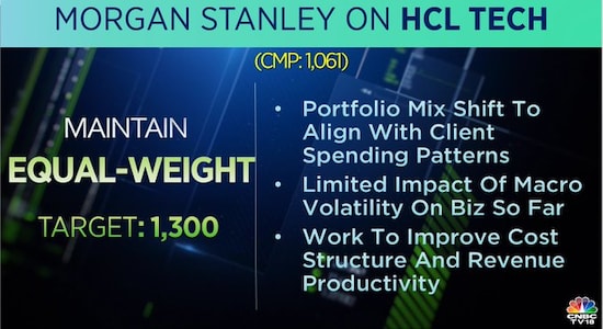 Morgan Stanley on HCL Technologies, HCL Technologies, share price, stock market india, brokerage calls 