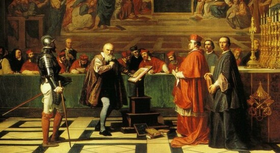 1633 | Accused of heresy by the Roman Inquisition under Pope Urban VIII, Galileo is forced to recant his views on the Copernican system, which said the Sun was the centre of the solar system. (Image: historyonthisday.com) 1633 | Accused of heresy by the Roman Inquisition under Pope Urban VIII, Galileo is forced to recant his views on the Copernican system, which said the Sun was the centre of the solar system. (Image: historyonthisday.com)
