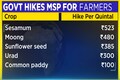 Government hikes minimum support price for 17 Kharif crops