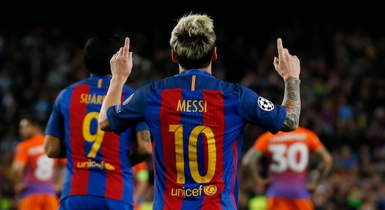 Messi tiene la mayor cantidad de triples en la Champions League.  Messi anotó ocho hat-tricks en el primer campeonato continental.  (Foto: Reuters)