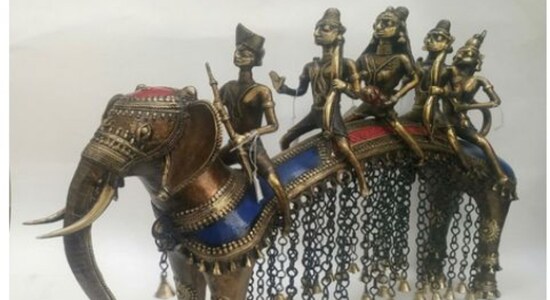 PM gifted Dokra Art with Ramayana Theme to South Africa’s President Dokra Art is non–ferrous metal casting art using the lost-wax casting technique. This sort of metal casting has been used in India for over 4,000 years and is still used. There are two main processes of lost wax casting: solid casting and hollow casting. The product of artisans who are mainly from the Central and Eastern India, are in great demand in domestic and foreign markets because of primitive simplicity, enchanting folk motifs and forceful form. This particular art-piece from Chattisgarh, a state in Central India, is based on the Ramayan theme. The principal characters in the artwork are Lord Shri Ram riding an Elephant along with Lakshman, Goddess Sita and Lord Hanuman. PM gifted Dokra Art with Ramayana Theme to South Africa’s President Dokra Art is non–ferrous metal casting art using the lost-wax casting technique. This sort of metal casting has been used in India for over 4,000 years and is still used. There are two main processes of lost wax casting: solid casting and hollow casting. The product of artisans who are mainly from the Central and Eastern India, are in great demand in domestic and foreign markets because of primitive simplicity, enchanting folk motifs and forceful form. This particular art-piece from Chattisgarh, a state in Central India, is based on the Ramayan theme. The principal characters in the artwork are Lord Shri Ram riding an Elephant along with Lakshman, Goddess Sita and Lord Hanuman.