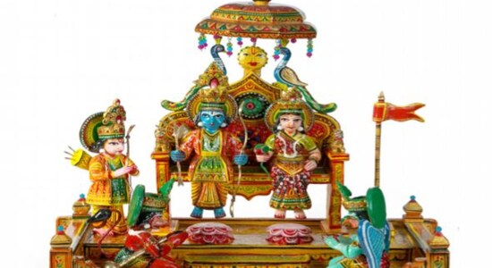 PM gifted Lacquerware Ram Durbar to Indonesia’s President The GI tagged lacquerware art-form has its roots in the temple town of Varanasi in Uttar Pradesh. The wooden statues of gods, goddesses and sacred animals served as coveted souvenirs taken back by pilgrims. The process is a tedious one, requiring assembly of a base wooden form with separate limbs, which is covered layered by layer with distemper or lac-based paint. True to their city of origin, Lacquerware items always come in bright, jewel tones. This particular piece is made on Goolar (Botanical name: Ficus Racemosa) wood. The principal characters in the artwork are Shri Ram, Goddess Sita, Lord Hanuman and Jatayu. It is believed that the Indonesian version of Ramayana was written during the Medang Kingdom (732-1006 AD) in Central Java. It is known as Kakawin Ramayana. The story of Ramayana was narrated to the people through shadow puppetry (wayang kulit and wayang purwa). PM gifted Lacquerware Ram Durbar to Indonesia’s President The GI tagged lacquerware art-form has its roots in the temple town of Varanasi in Uttar Pradesh. The wooden statues of gods, goddesses and sacred animals served as coveted souvenirs taken back by pilgrims. The process is a tedious one, requiring assembly of a base wooden form with separate limbs, which is covered layered by layer with distemper or lac-based paint. True to their city of origin, Lacquerware items always come in bright, jewel tones. This particular piece is made on Goolar (Botanical name: Ficus Racemosa) wood. The principal characters in the artwork are Shri Ram, Goddess Sita, Lord Hanuman and Jatayu. It is believed that the Indonesian version of Ramayana was written during the Medang Kingdom (732-1006 AD) in Central Java. It is known as Kakawin Ramayana. The story of Ramayana was narrated to the people through shadow puppetry (wayang kulit and wayang purwa).