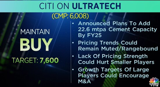 Citi on UltraTech Cement, UltraTech Cement, share price, stock market india 
